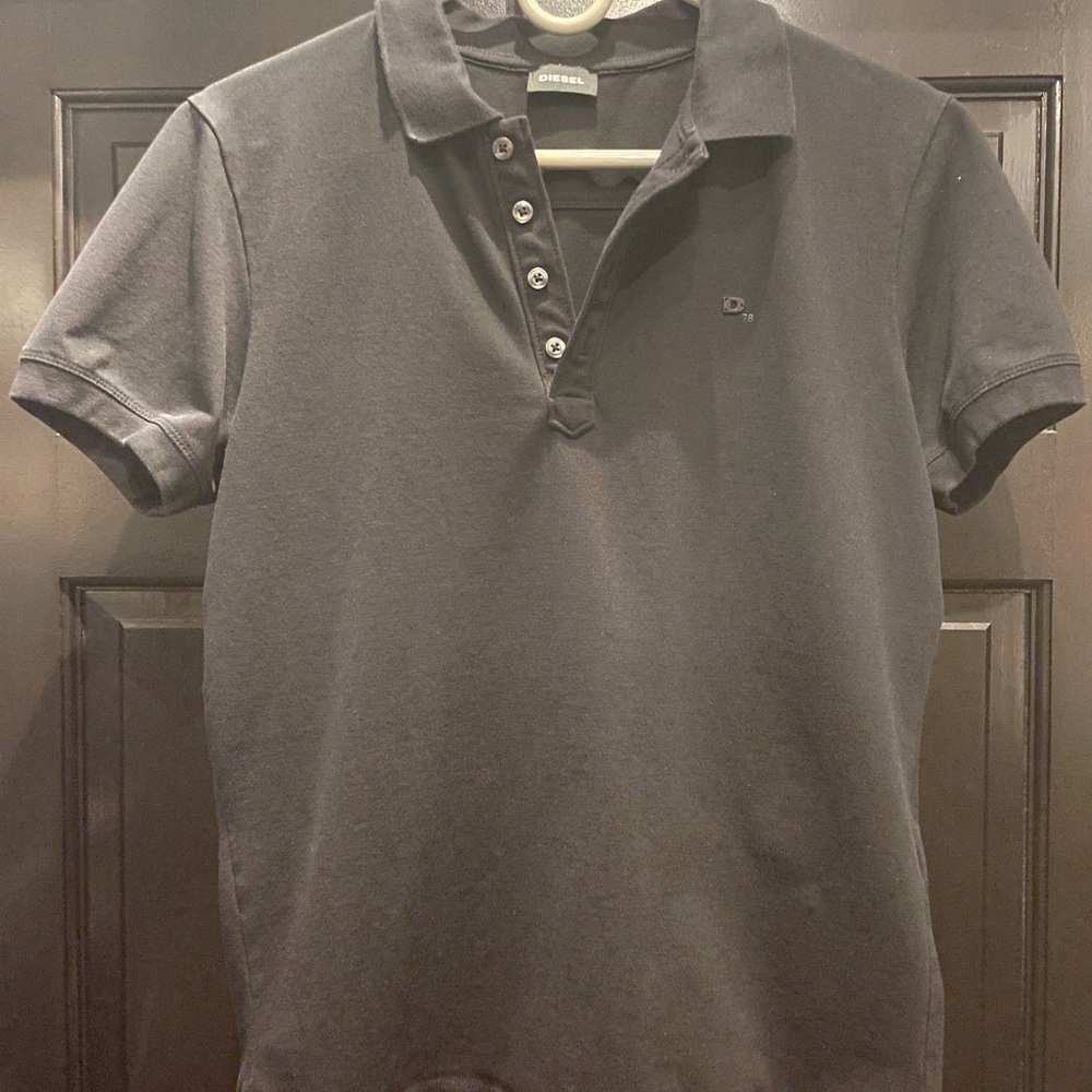 Diesel Men's Black Short-Sleeve Polo
